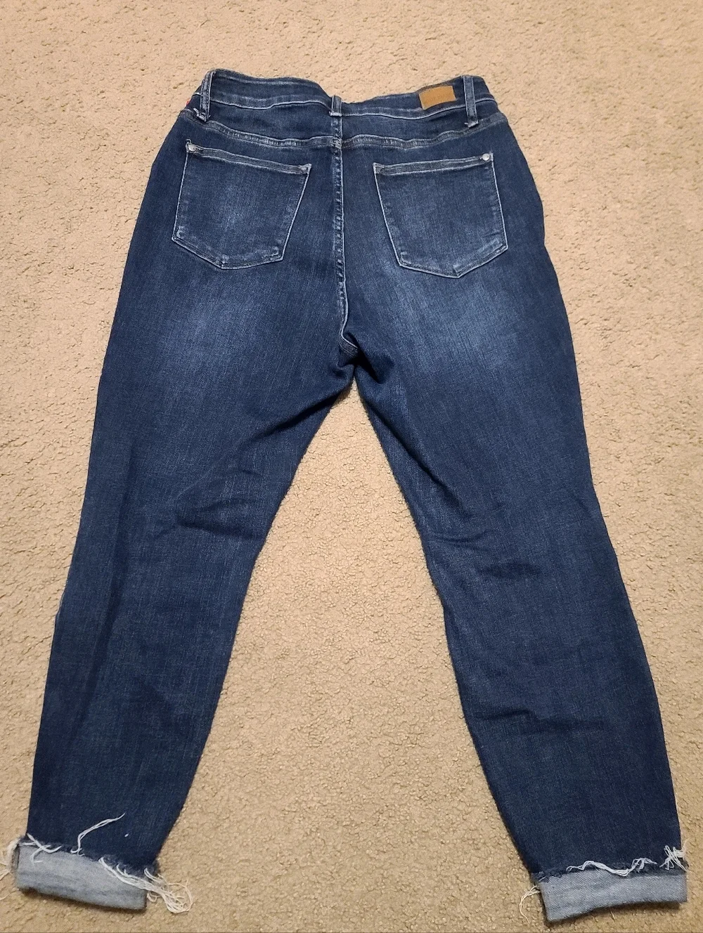 Women's 16W, Dark Blue Distressed Skinny Fit Jeans - Picture 6 of 6